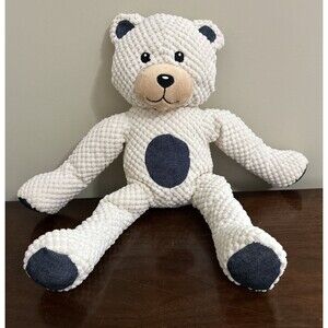 FabDog Floppies Brown Teddy Bear Dog Toy Large Cream White Squeaky